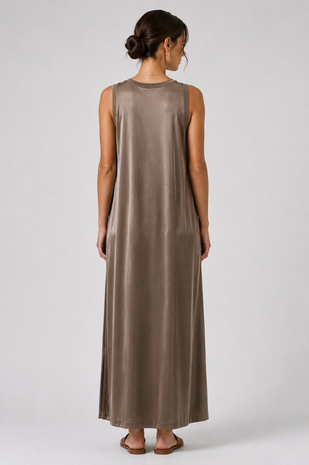 Vestido Largo para Mujer – Sin Mangas, Corte Recto y Fluido | Vestido Casual Elegante para Verano