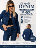 Chaqueta Vaquera Denim para Mujer Tallas Grandes M-5XL