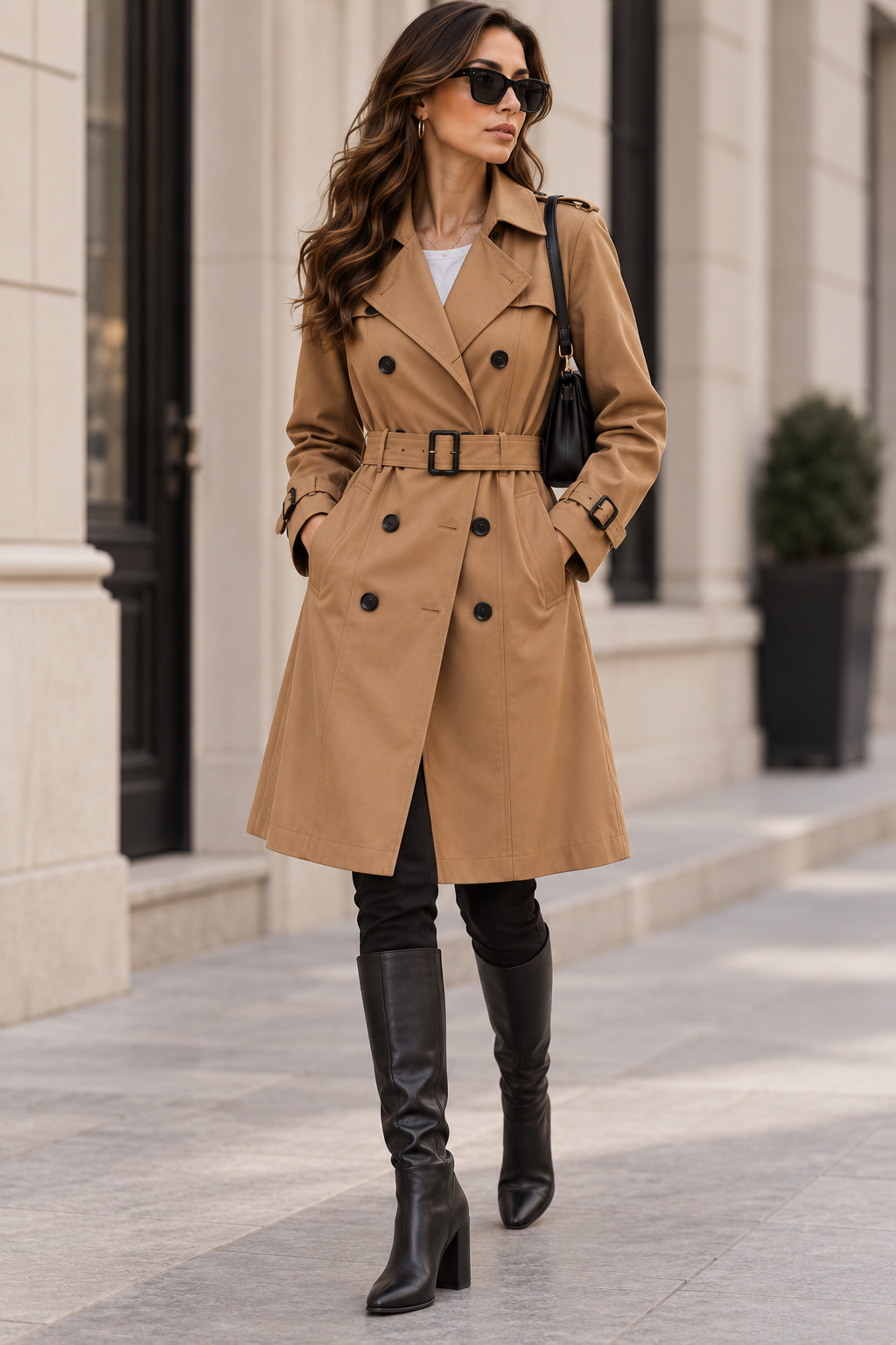 Gabardina Mujer Clásica con Cinturón