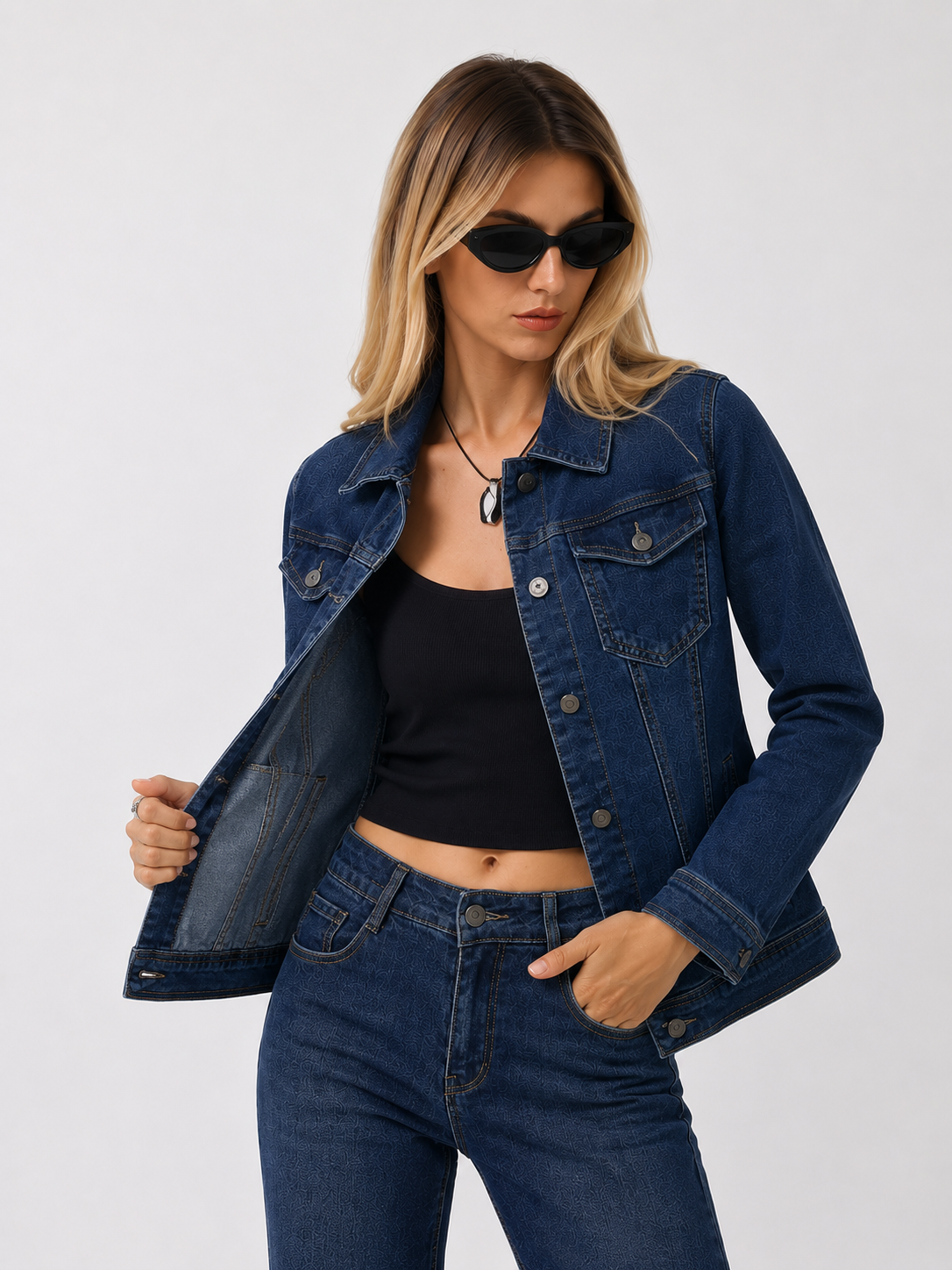 Chaqueta Vaquera Denim para Mujer Tallas Grandes M-5XL