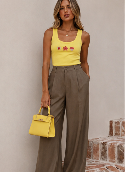 SAMYA Pantalon Palazzo